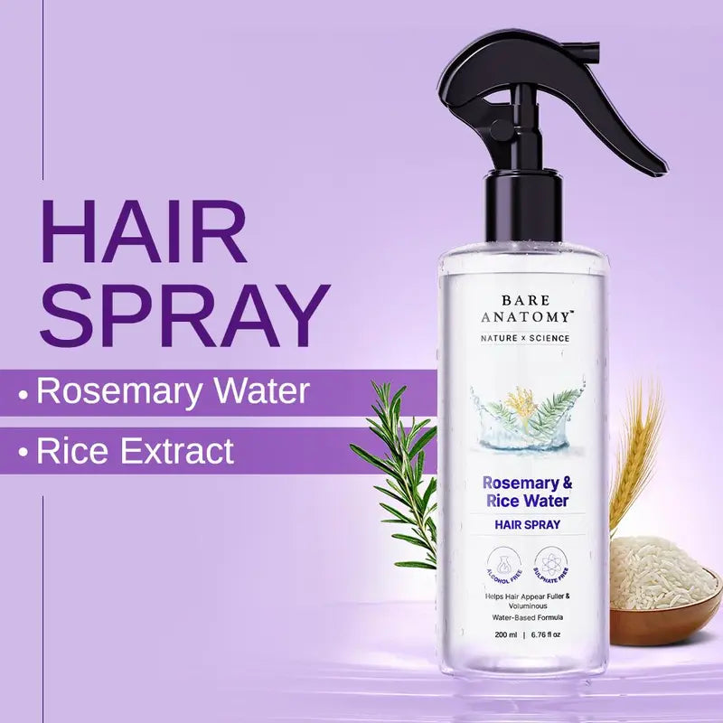 Science Rosemary Water with Rice Water |100% Natural Extract | Soft & Smooth Hair Non-Greasy & Fast Absorbing | 200 ml