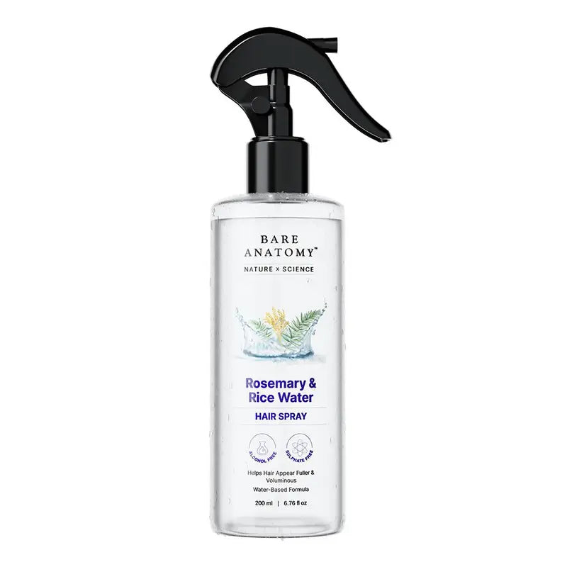 Science Rosemary Water with Rice Water |100% Natural Extract | Soft & Smooth Hair Non-Greasy & Fast Absorbing | 200 ml