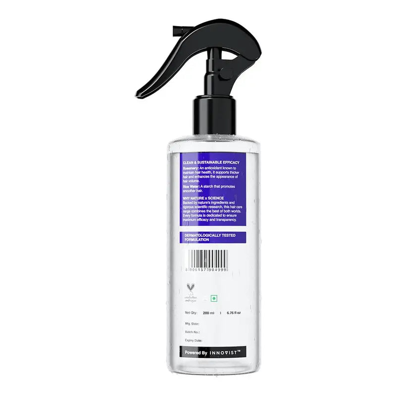 Science Rosemary Water with Rice Water |100% Natural Extract | Soft & Smooth Hair Non-Greasy & Fast Absorbing | 200 ml