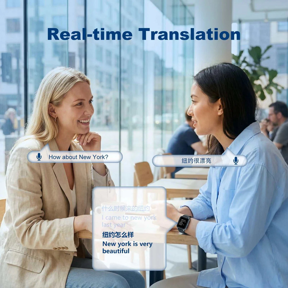 Translator Smartwatch for Online Offline Voice Translation