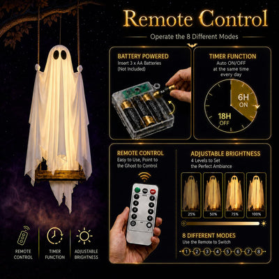 Swinging LED Ghost
